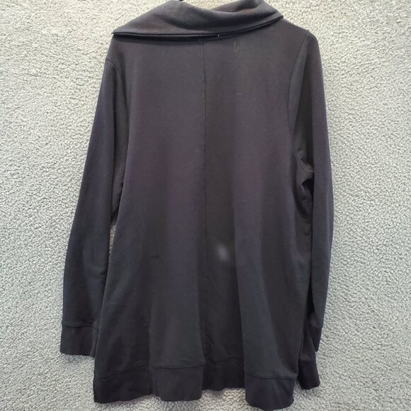 Livi Zip Up Hi Neck Black  Pullover Sweater Long Sleeve Size 18/20 Plus - Picture 6 of 7